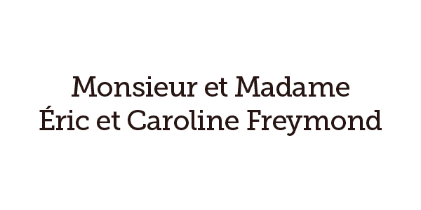 Eric et Caroline Freymond